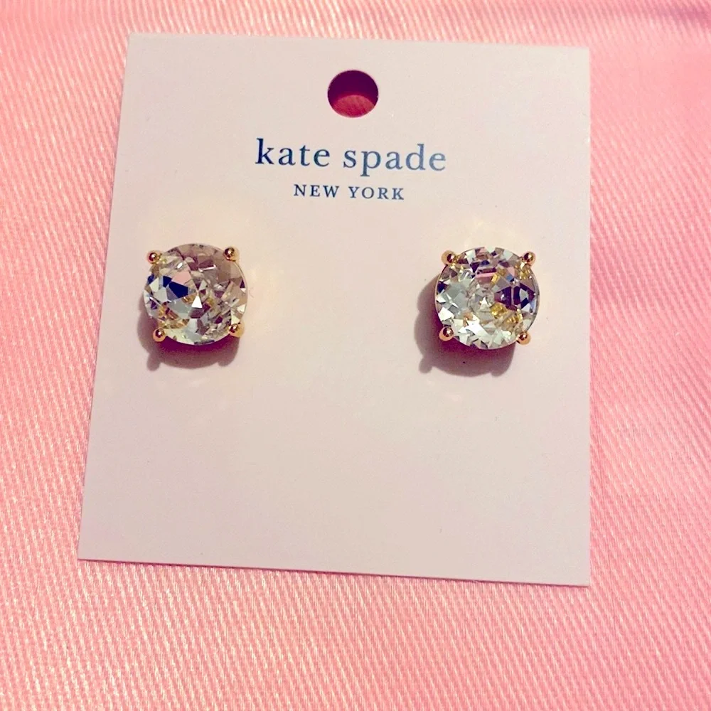 New! Kate Spade Rhinestone Earrings - Picture 1 of 5